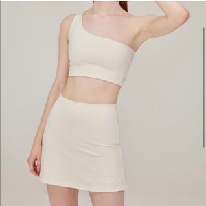 girlfriend collective ivory skort